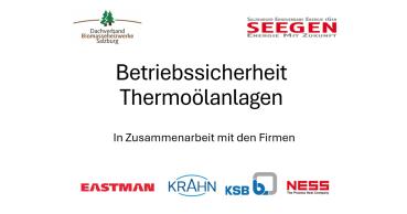 Workshop Thermoölanlagen - Betriebssicherheit Thermoölanlagen